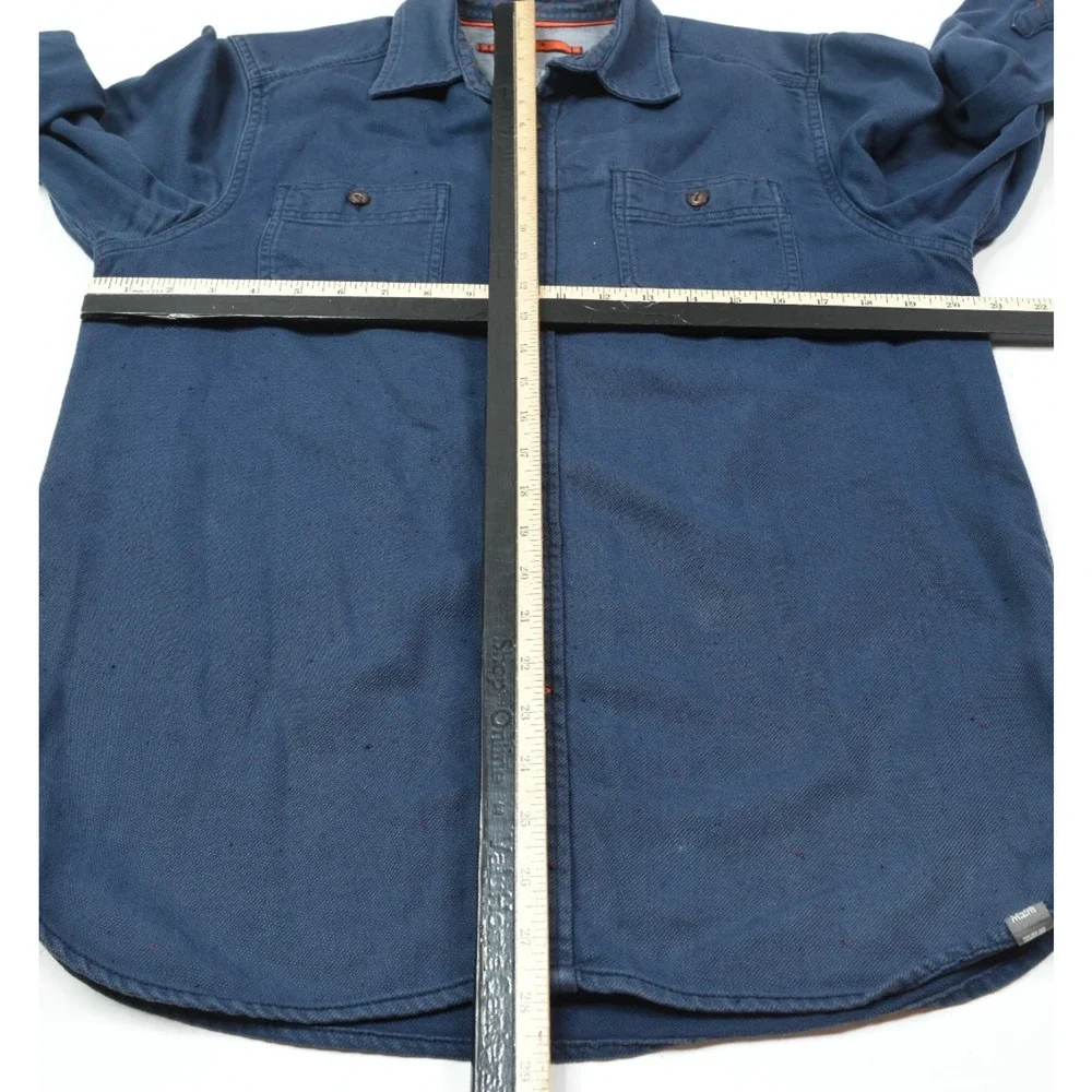 The North Face Flannel Shirt Mens Medium Blue Long Sleeve Button-Up Heavyweight